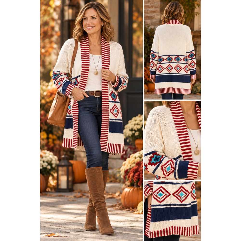 Marine Layer Cardigan Sweater Southwestern Chunky Knit (MSRP: $188) XS/S